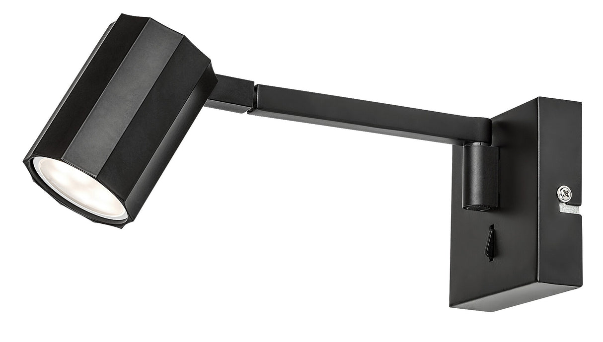 Aplica de perete Karter, negru mat, 1 x GU10, IP20, Rabalux, 73027