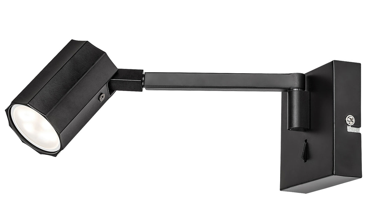 Aplica de perete Karter, negru mat, 1 x GU10, IP20, Rabalux, 73027