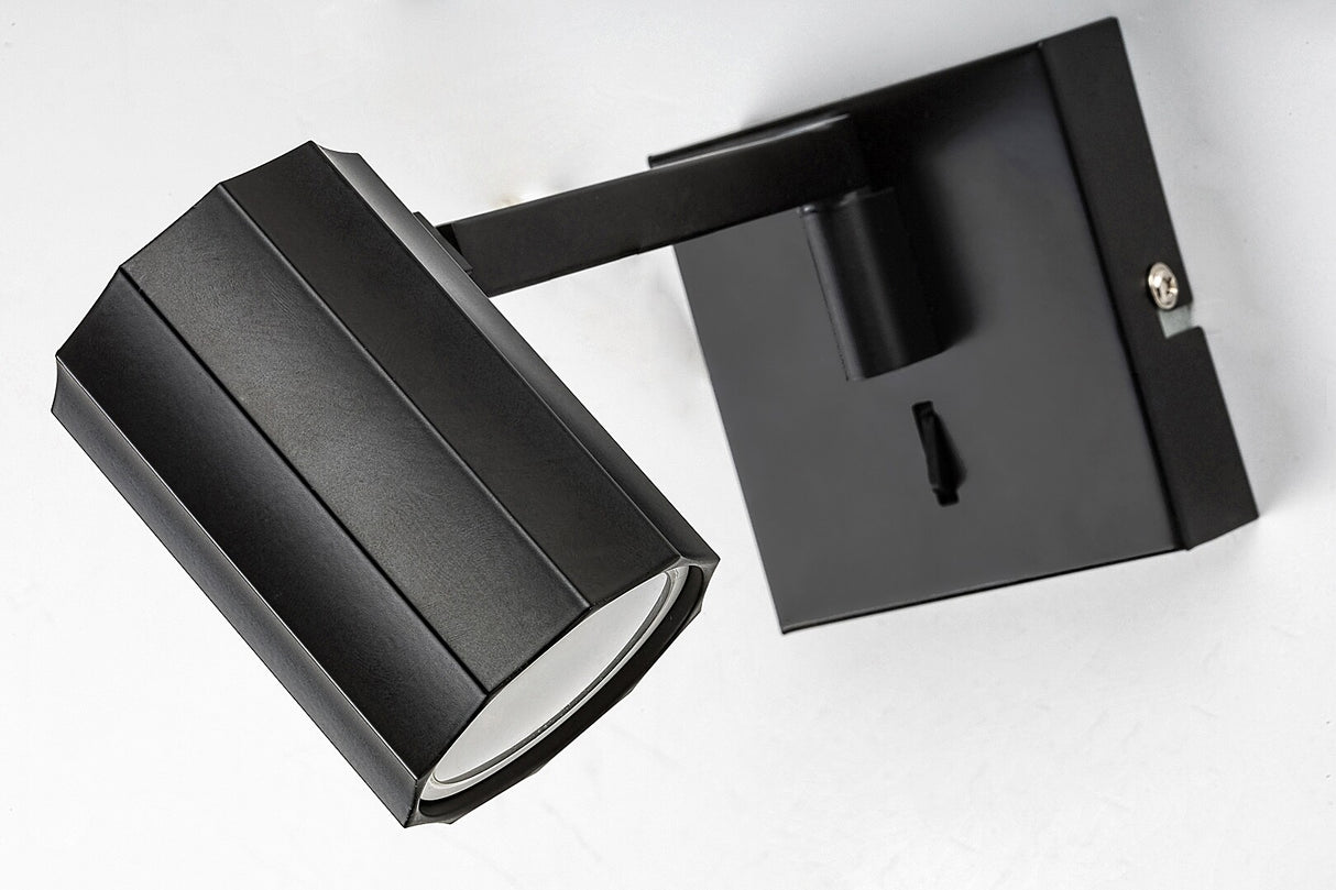 Aplica de perete Karter, negru mat, 1 x GU10, IP20, Rabalux, 73027