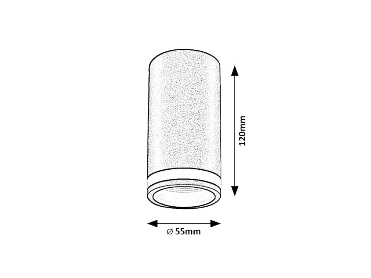 Plafoniera Senobia, negru mat, 1xGU10, H.12cm, IP20, Rabalux, 73030