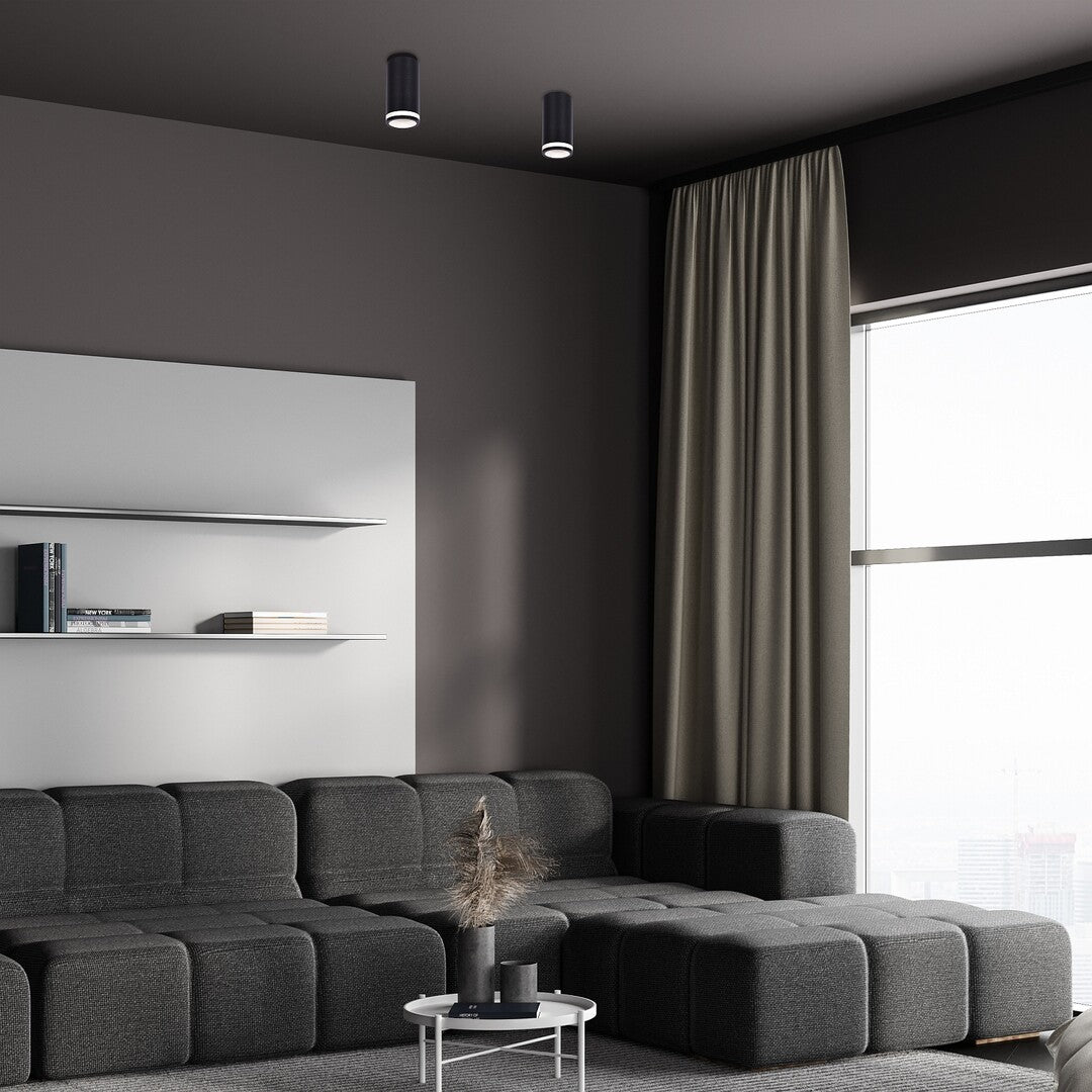 Plafoniera Senobia, negru mat, 1xGU10, H.12cm, IP20, Rabalux, 73030