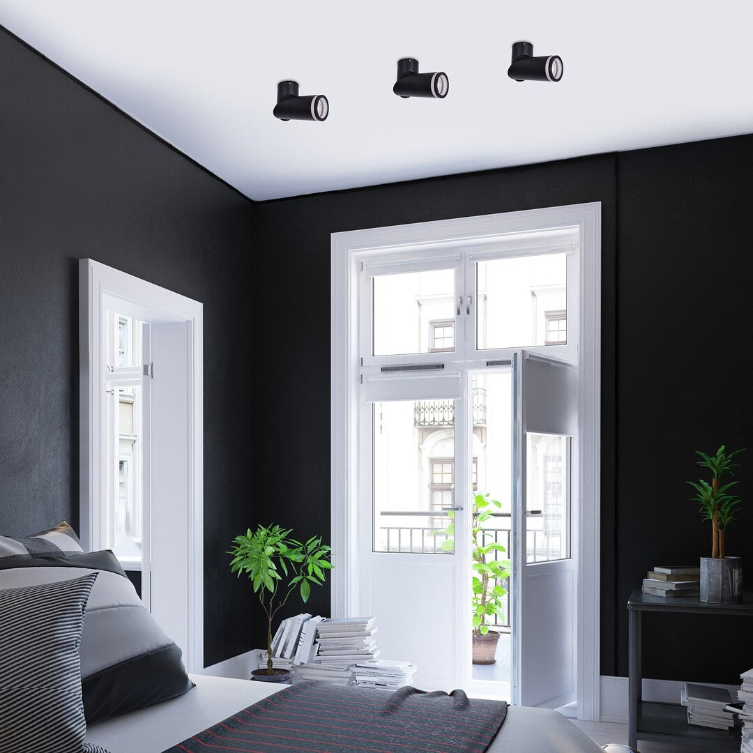 Plafoniera Senobia, negru mat, 1xGU10, IP20, Rabalux, 73032