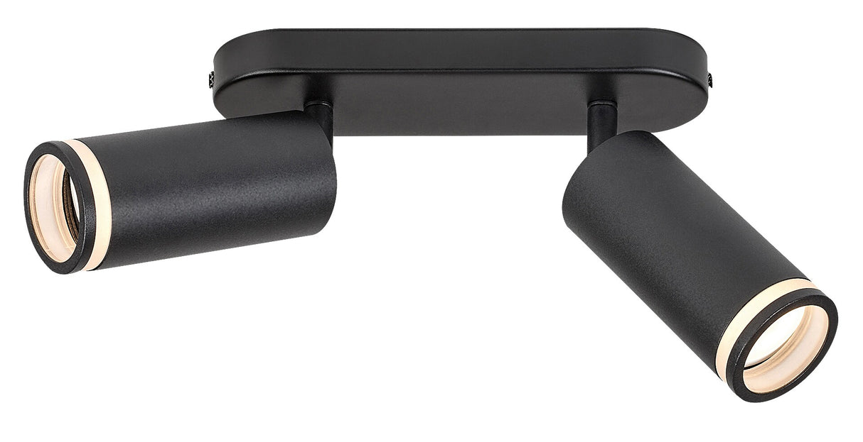 Plafoniera Senobia, negru mat, 2xGU10, IP20, Rabalux, 73034