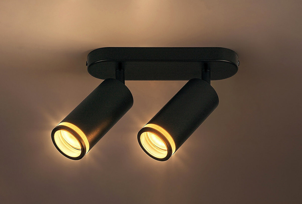 Plafoniera Senobia, negru mat, 2xGU10, IP20, Rabalux, 73034