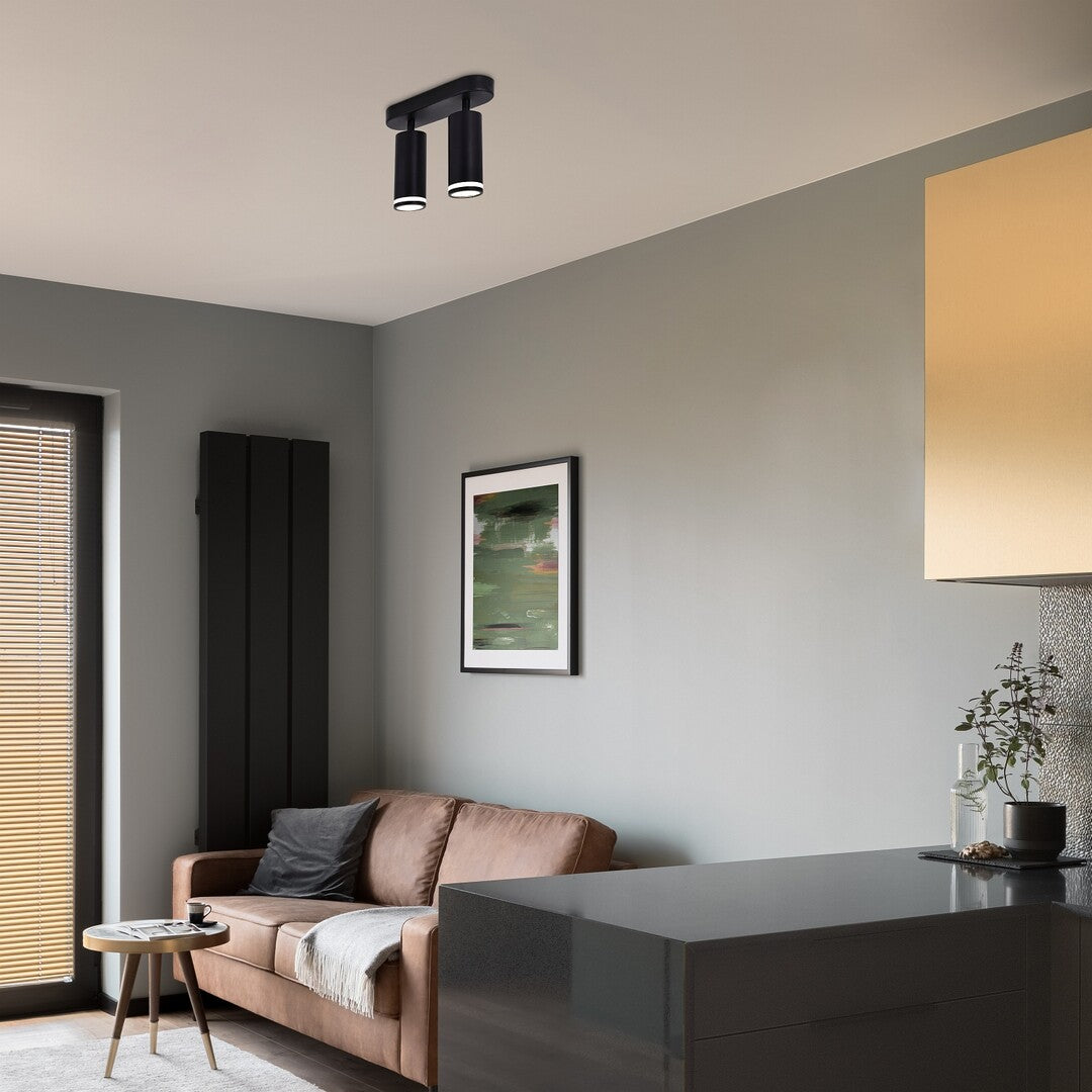 Plafoniera Senobia, negru mat, 2xGU10, IP20, Rabalux, 73034