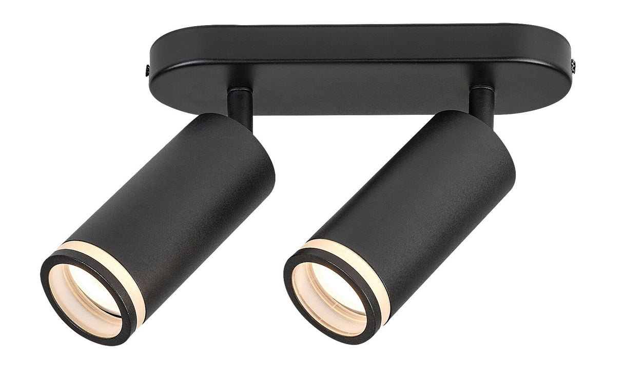 Plafoniera Senobia, negru mat, 2xGU10, IP20, Rabalux, 73034