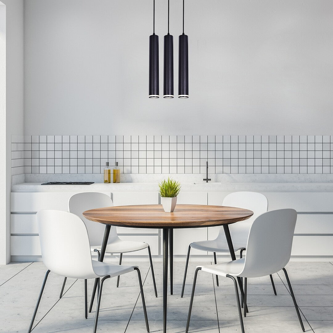 Lustra suspendata Senobia, negru, 3xGU10, IP20, Rabalux, 73037