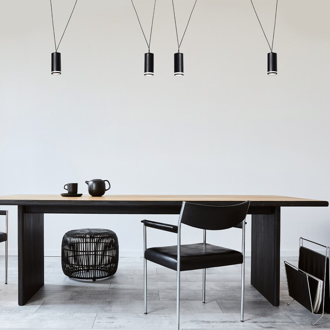 Lustra suspendata Senobia, negru mat, 4xGU10, IP20, Rabalux, 73038