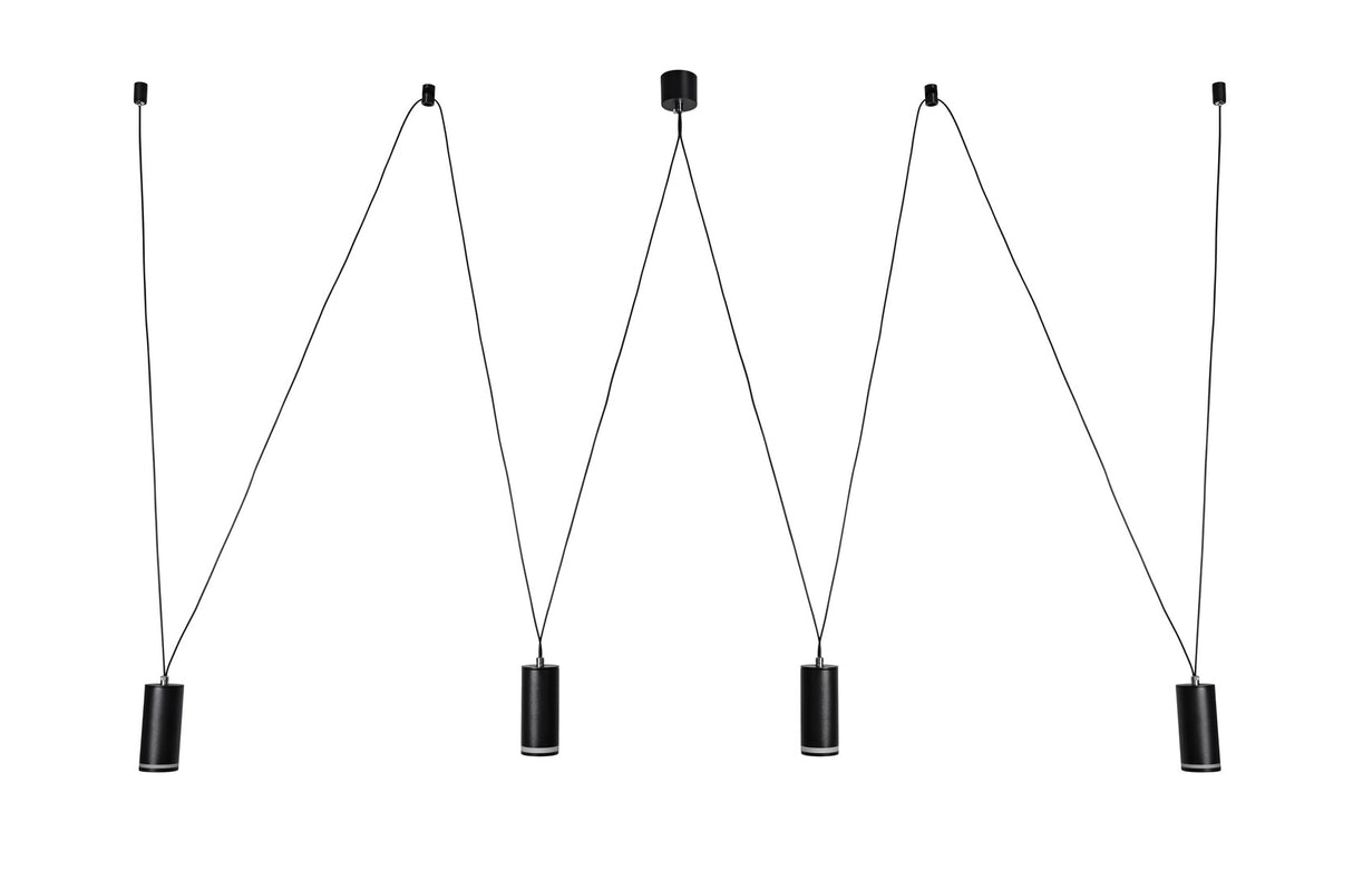 Lustra suspendata Senobia, negru mat, 4xGU10, IP20, Rabalux, 73038