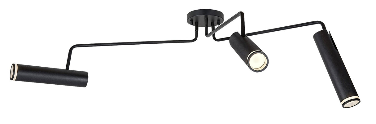 Plafoniera Senobia, negru mat, 3xGU10, IP20, Rabalux, 73039