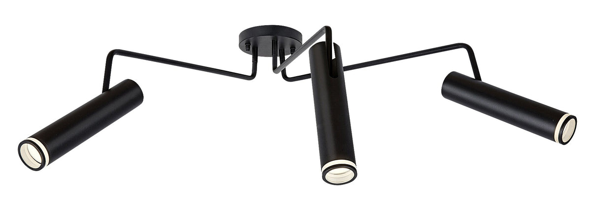 Plafoniera Senobia, negru mat, 3xGU10, IP20, Rabalux, 73039