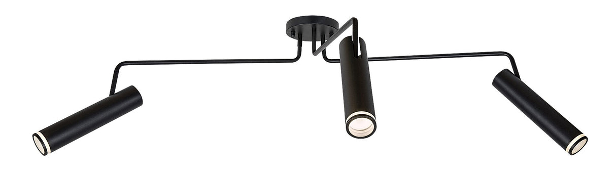 Plafoniera Senobia, negru mat, 3xGU10, IP20, Rabalux, 73039