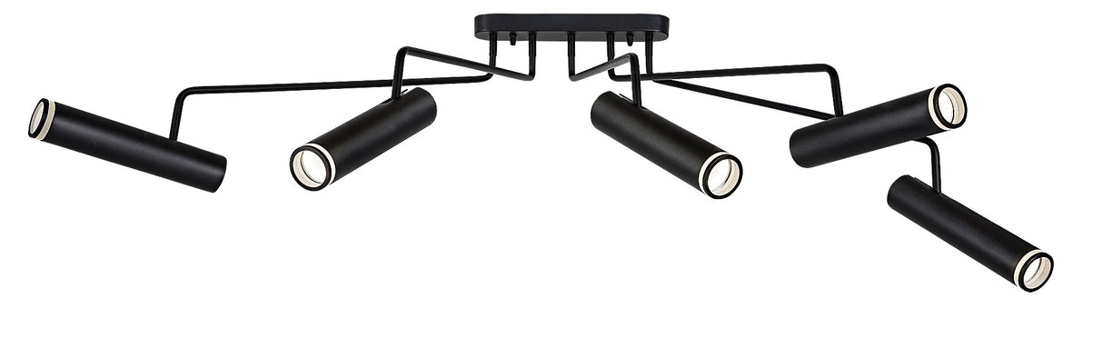 Plafoniera Senobia, negru mat, 5xGU10, IP20, Rabalux, 73040