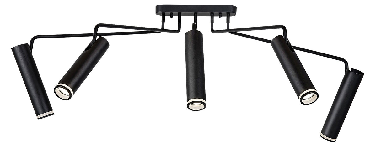 Plafoniera Senobia, negru mat, 5xGU10, IP20, Rabalux, 73040