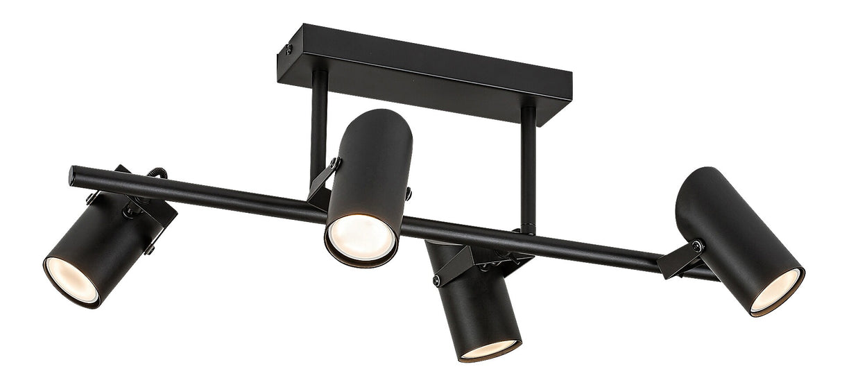 Plafoniera Maximilian, negru mat, 4xGU10, IP20, Rabalux, 73044