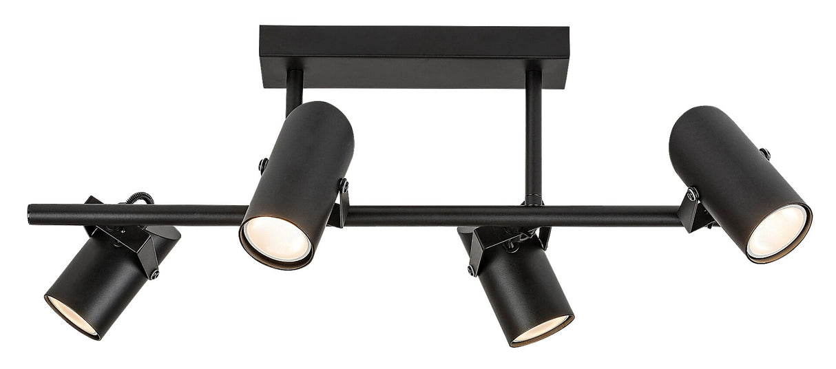 Plafoniera Maximilian, negru mat, 4xGU10, IP20, Rabalux, 73044