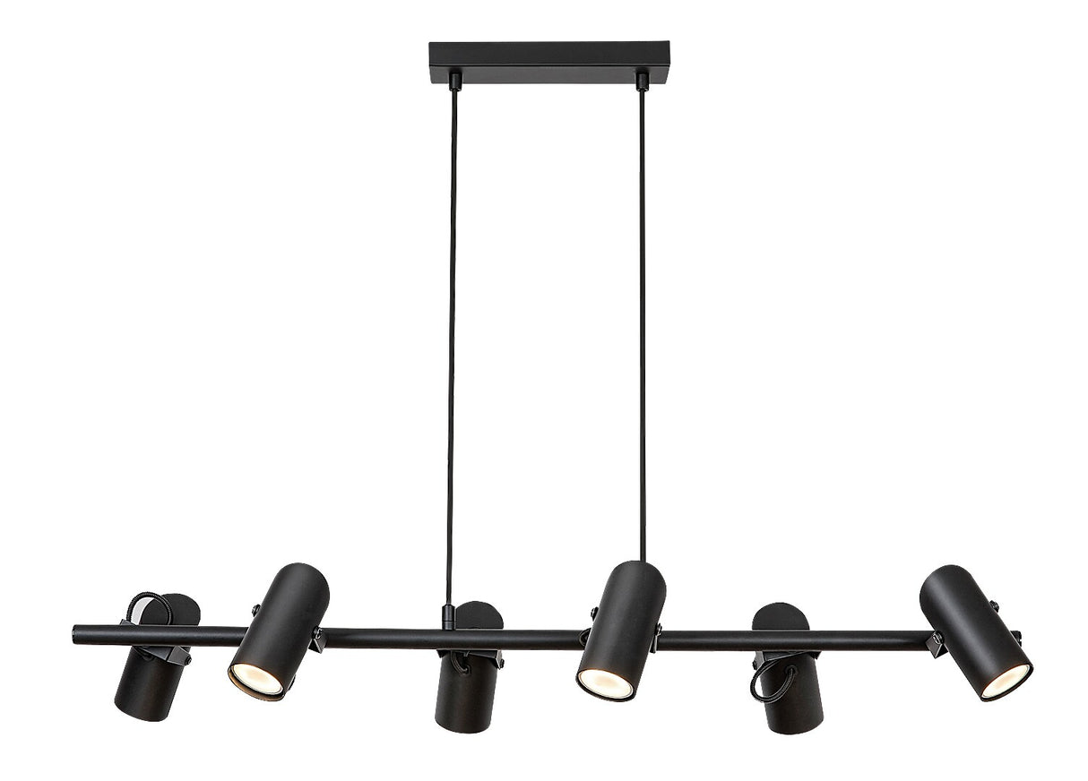 Lustra suspendata Maximilian, negru mat, 6xGU10, IP20, Rabalux, 73045