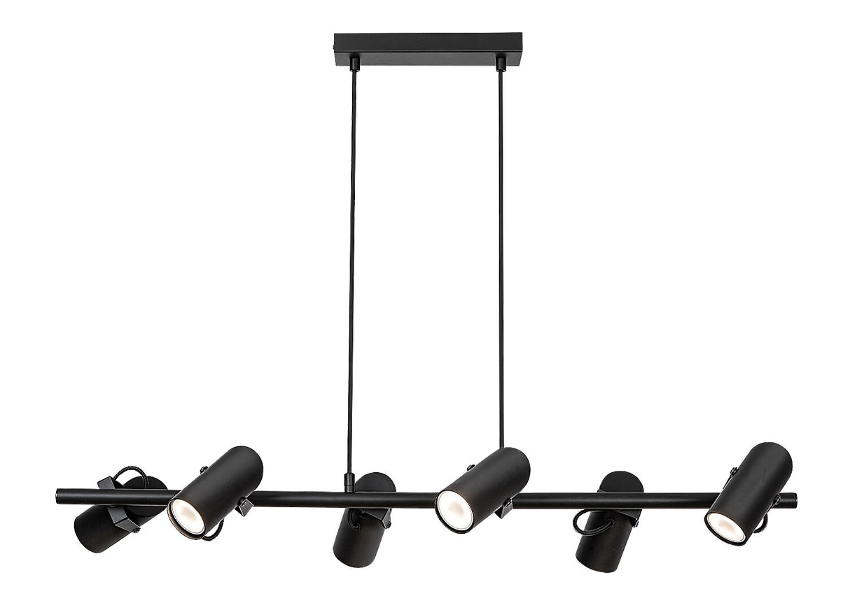 Lustra suspendata Maximilian, negru mat, 6xGU10, IP20, Rabalux, 73045