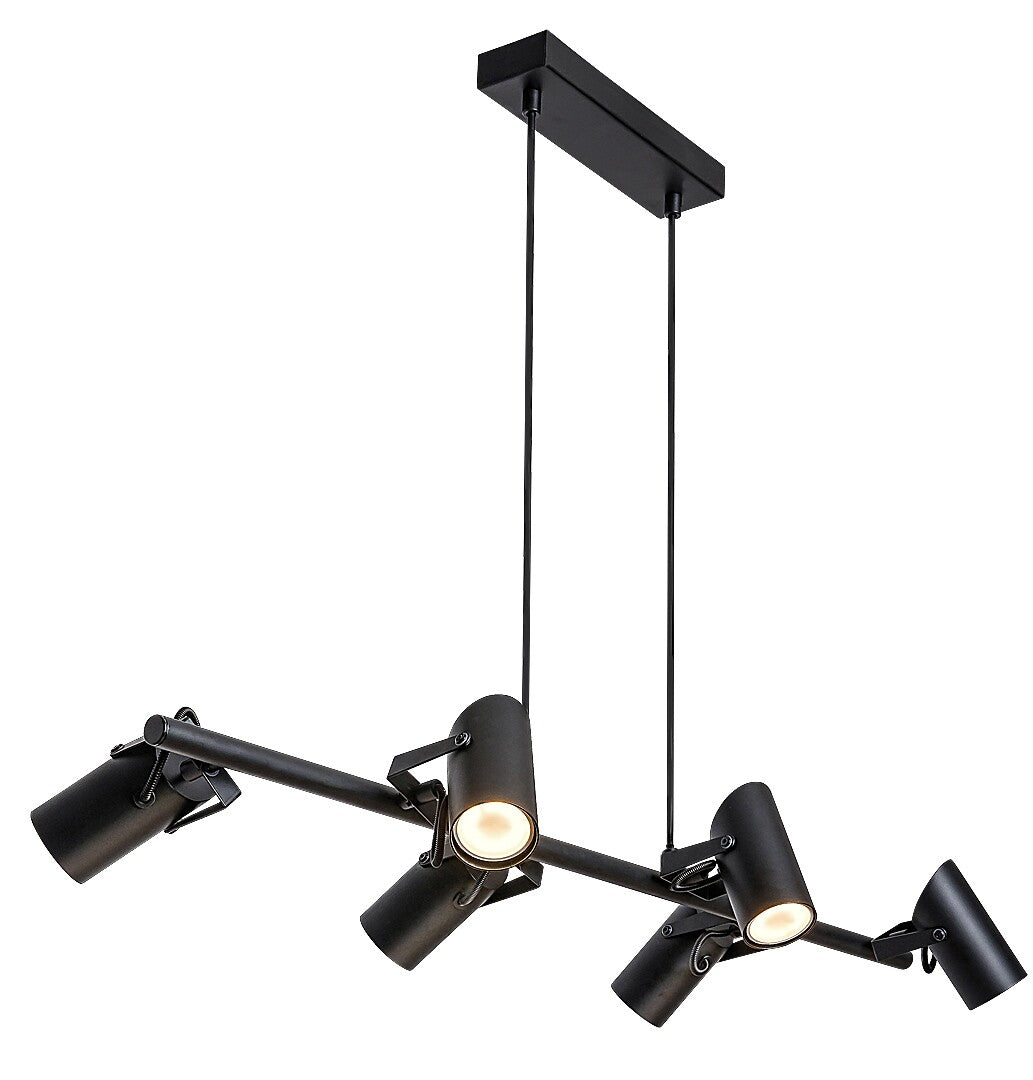 Lustra suspendata Maximilian, negru mat, 6xGU10, IP20, Rabalux, 73045