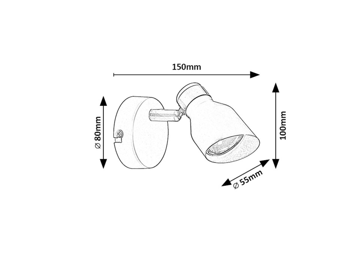 Aplica Lilou, auriu, 1 x GU10, IP20, Rabalux, 73047