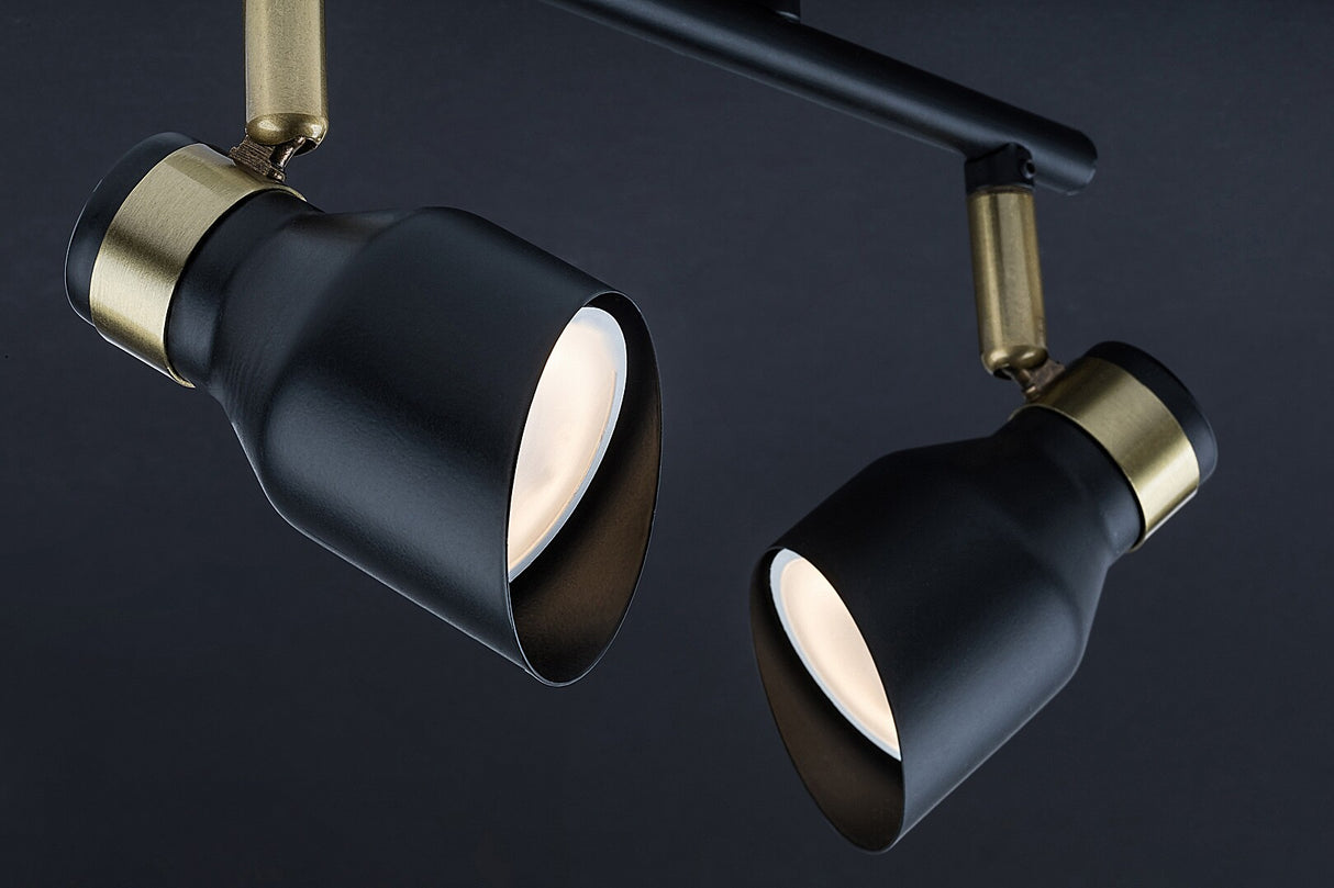 Plafoniera Lilou, negru/auriu, 2xGU10, IP20, Rabalux, 73048