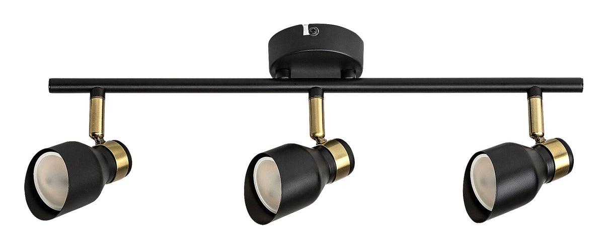 Plafoniera Lilou, negru, 3xGU10, L.45cm, IP20, Rabalux, 73049