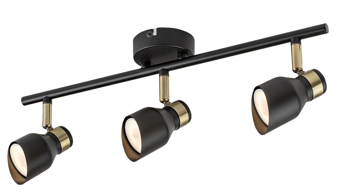 Plafoniera Lilou, negru, 3xGU10, L.45cm, IP20, Rabalux, 73049