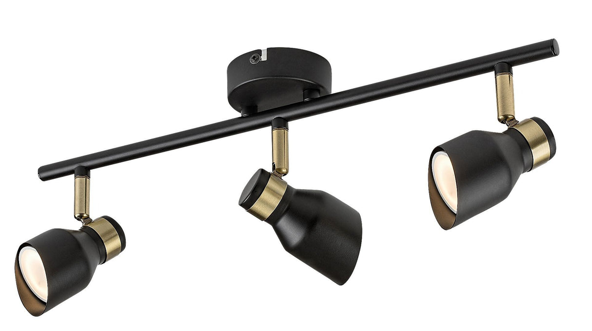 Plafoniera Lilou, negru, 3xGU10, L.45cm, IP20, Rabalux, 73049