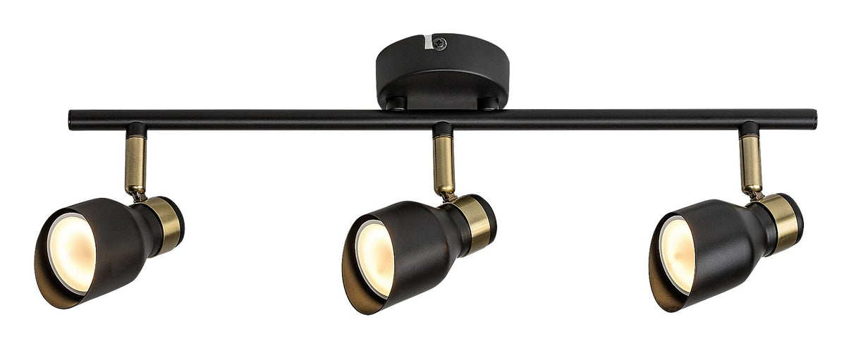 Plafoniera Lilou, negru, 3xGU10, L.45cm, IP20, Rabalux, 73049