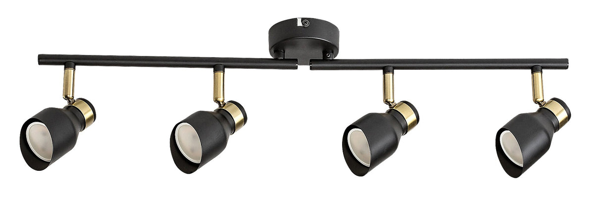 Plafoniera Lilou, negru/auriu, 4xGU10, IP20, Rabalux, 73050