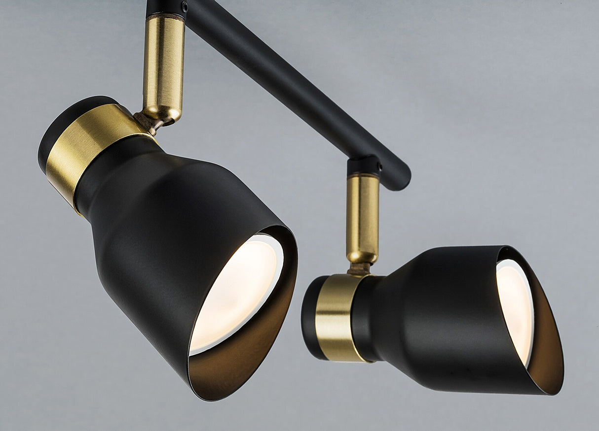 Plafoniera Lilou, negru/auriu, 4xGU10, IP20, Rabalux, 73050