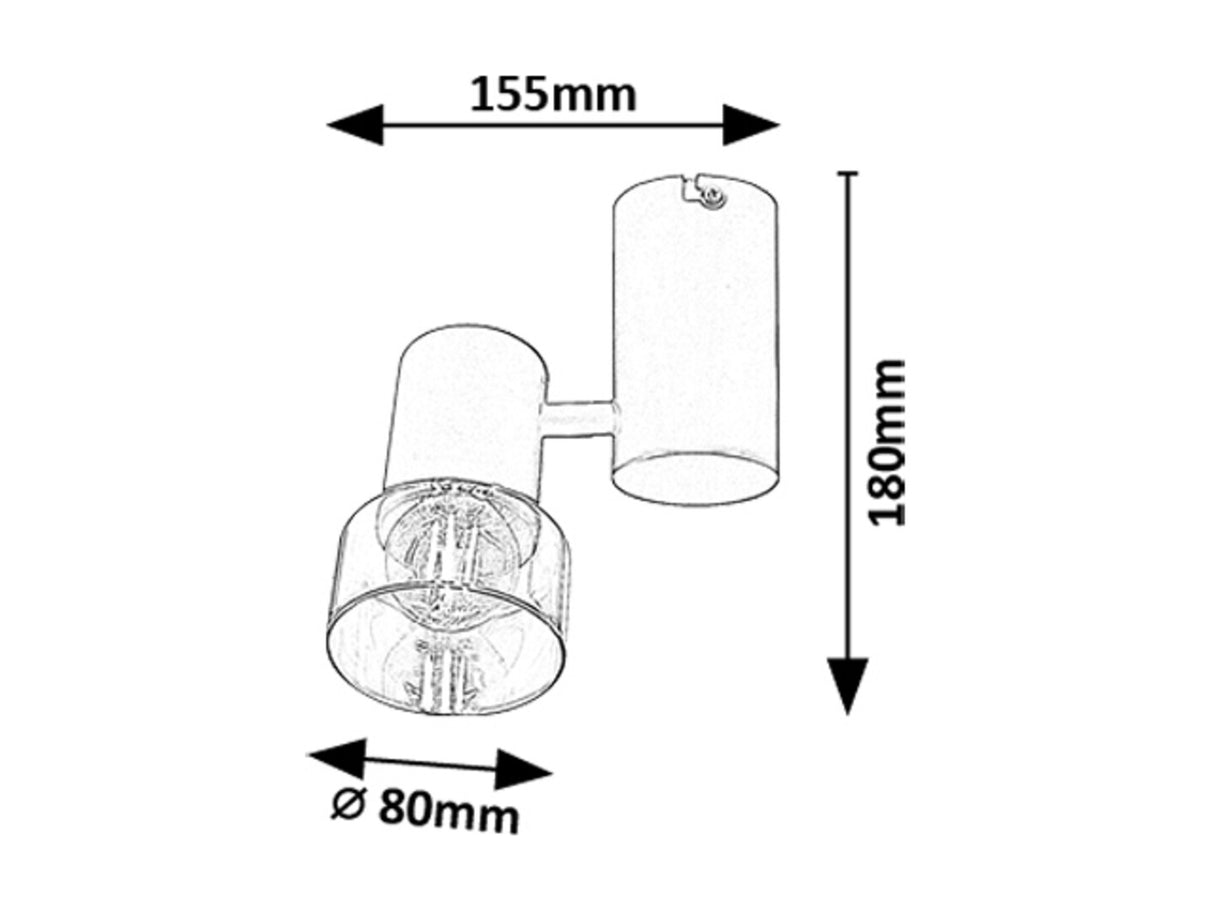 Plafoniera Hatice, negru, 1xE14, IP20, Rabalux, 73052