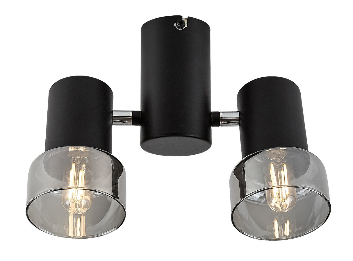 Plafoniera Hatice, negru, 2xE14, IP20, Rabalux, 73053