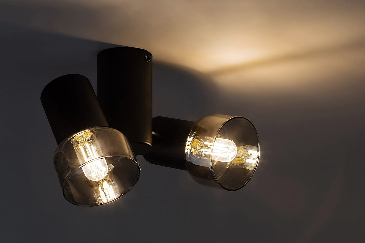 Plafoniera Hatice, negru, 2xE14, IP20, Rabalux, 73053