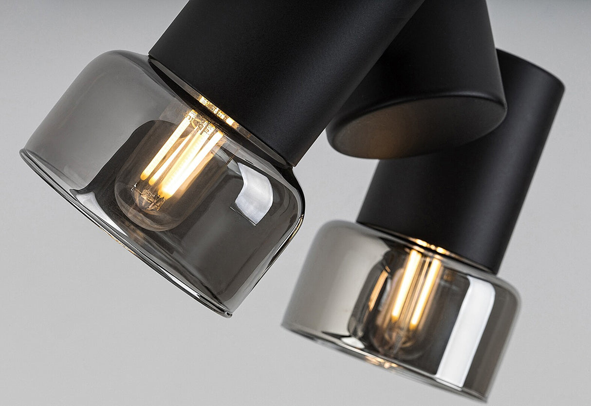 Plafoniera Hatice, negru, 2xE14, IP20, Rabalux, 73053