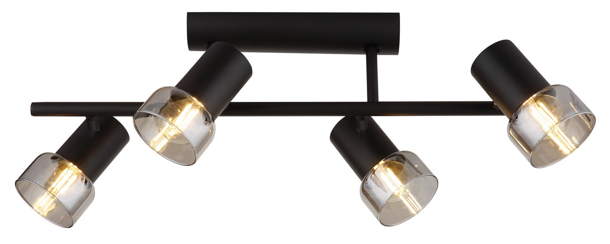 Plafoniera Hatice, negru, 4xE14, IP20, Rabalux, 73054