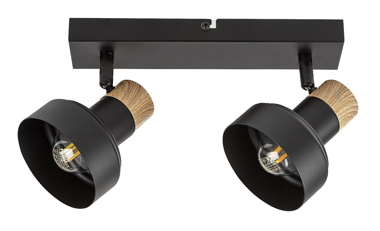 Plafoniera Saskia, negru, 2xE14, IP20, Rabalux, 73056