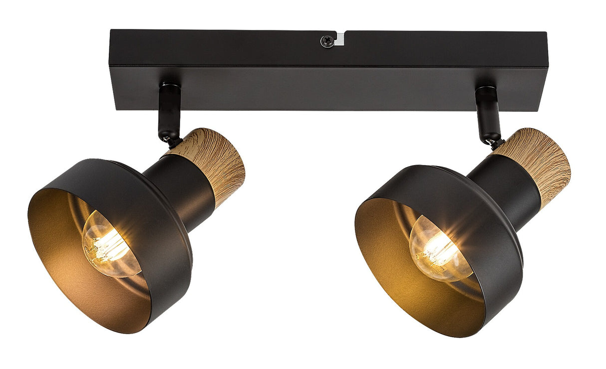 Plafoniera Saskia, negru, 2xE14, IP20, Rabalux, 73056