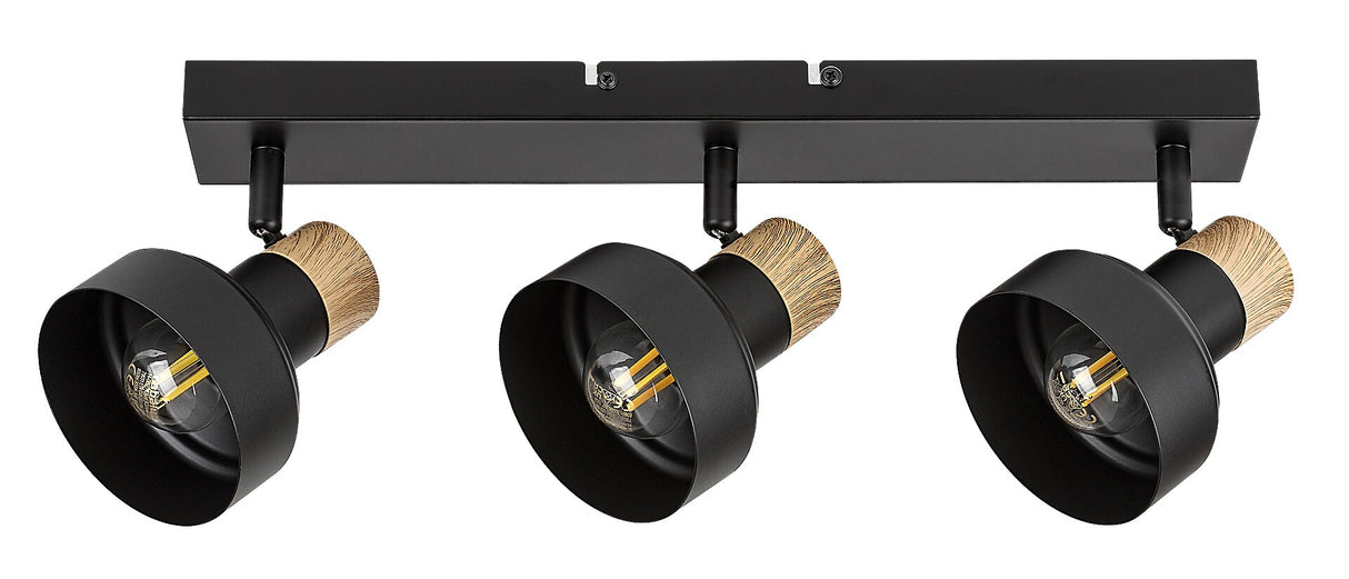 Plafoniera Saskia, negru, 3xE14, IP20, Rabalux, 73057