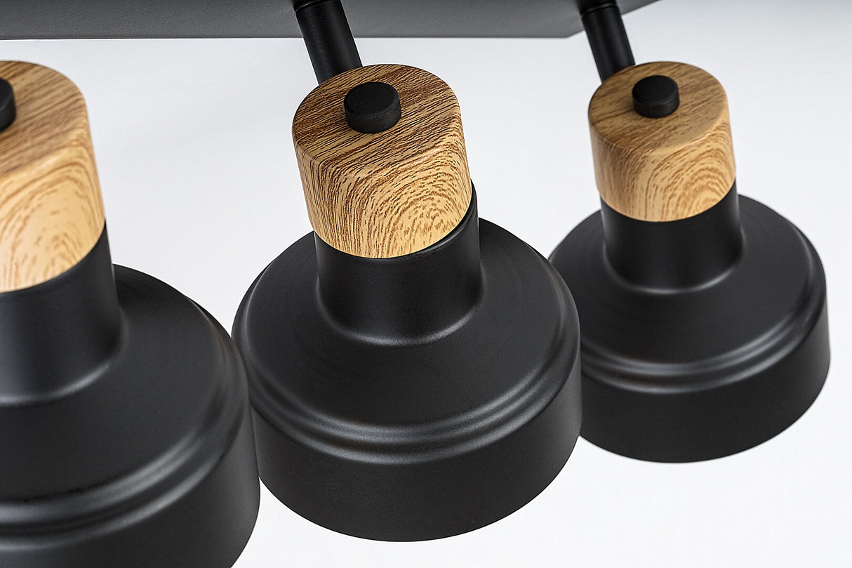 Plafoniera Saskia, negru, 3xE14, IP20, Rabalux, 73057