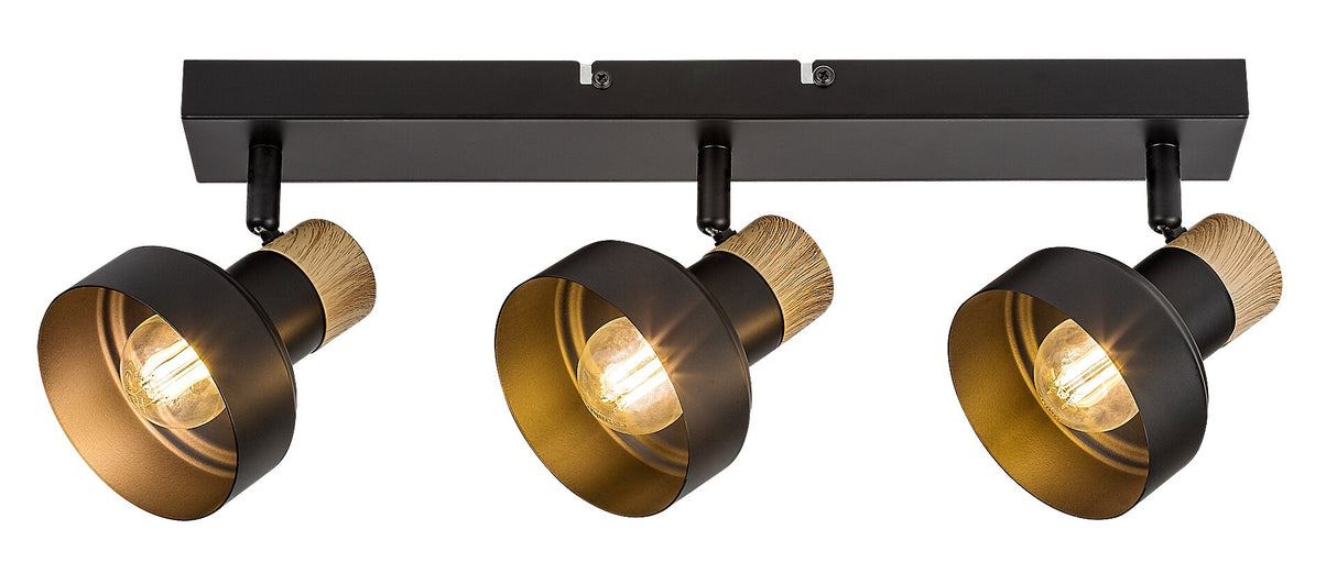 Plafoniera Saskia, negru, 3xE14, IP20, Rabalux, 73057