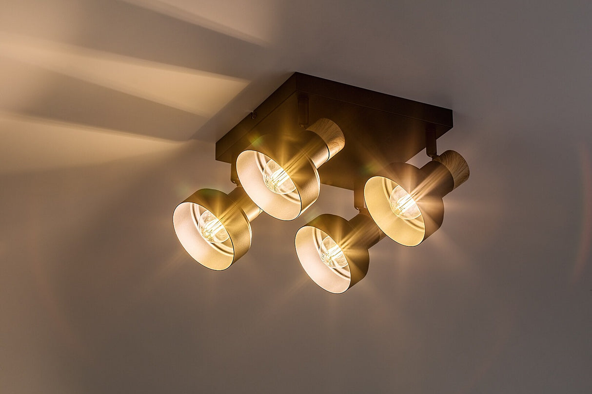 Plafoniera Saskia, negru, 4xE14, IP20, Rabalux, 73058