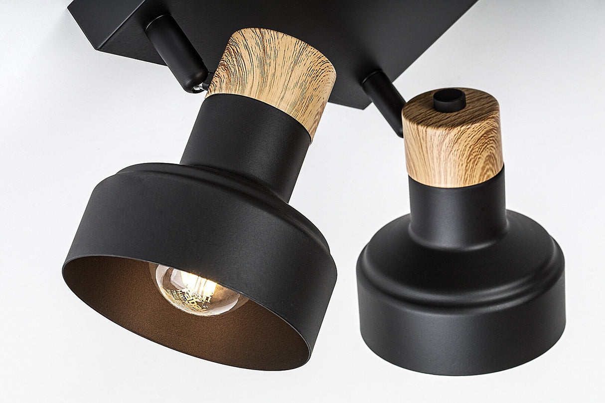 Plafoniera Saskia, negru, 4xE14, IP20, Rabalux, 73058