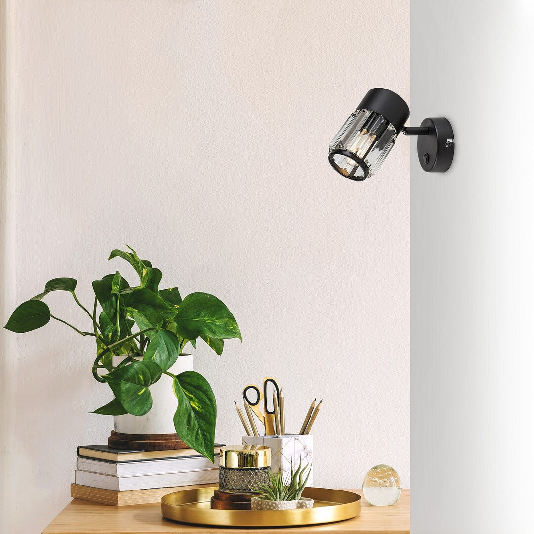 Aplica Venaro, negru, 1 x E14, IP20, Rabalux, 73059