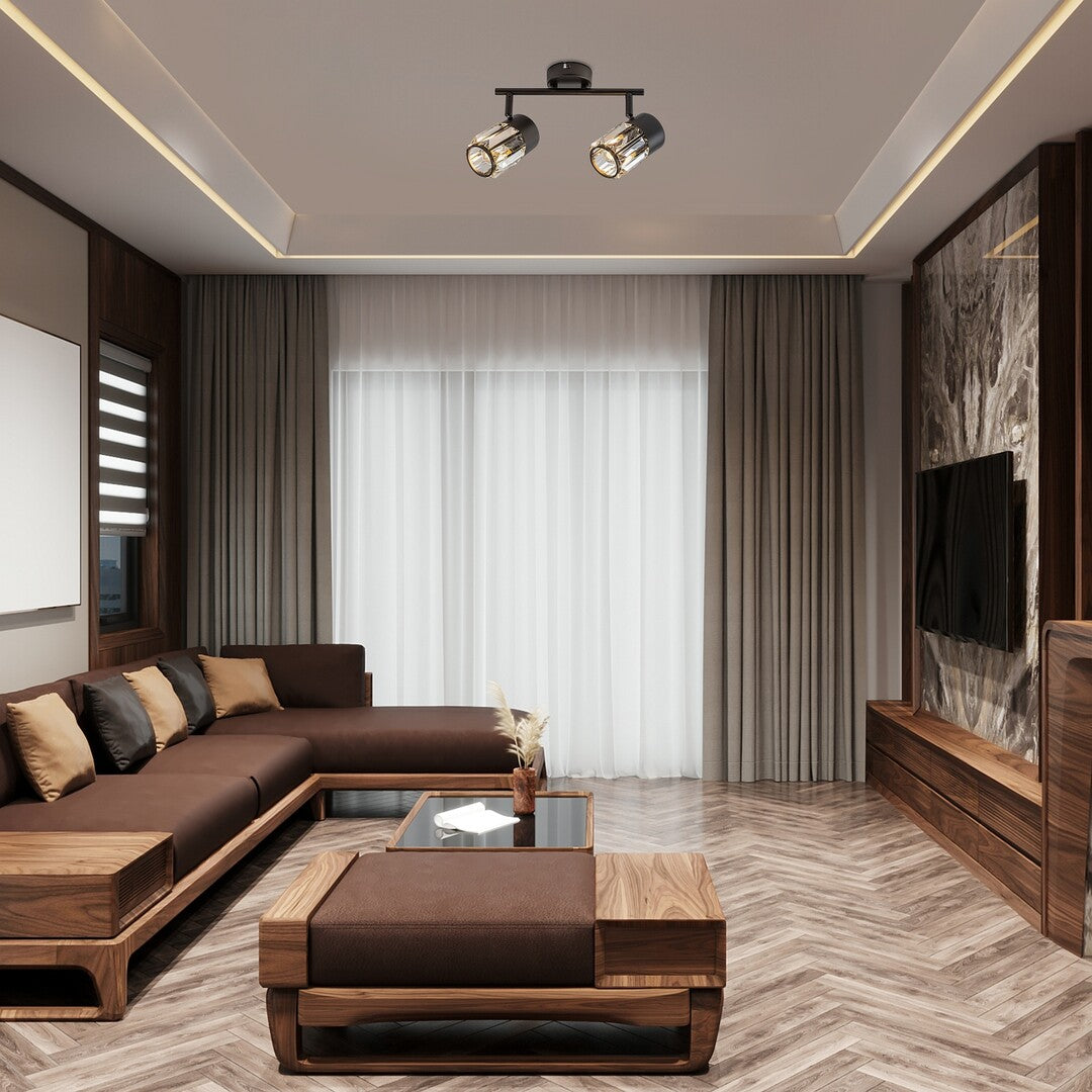 Plafoniera Venaro, negru, 2xE14, IP20, Rabalux, 73060