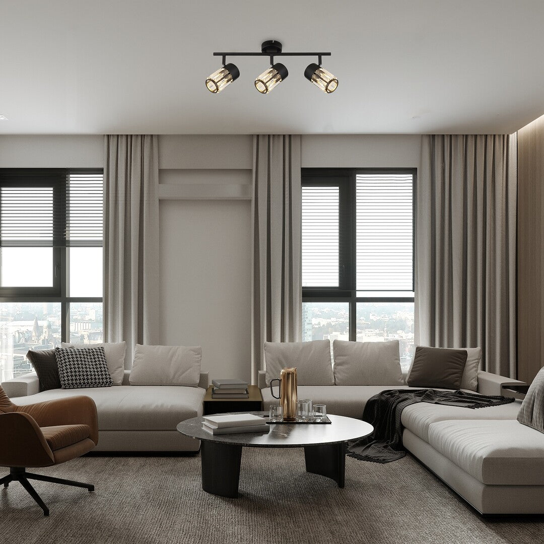 Plafoniera Venaro, negru, 3xE14, IP20, Rabalux, 73061