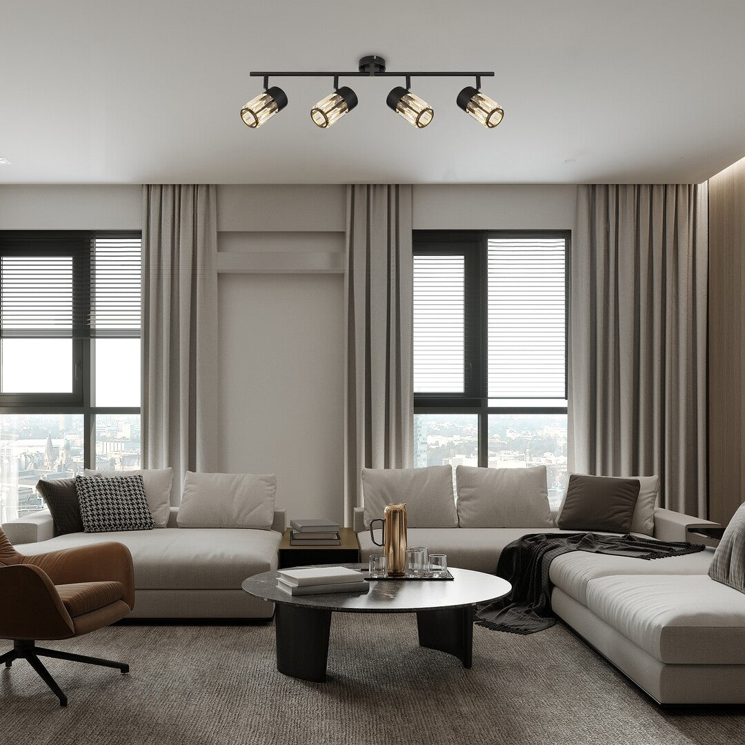 Plafoniera Venaro, negru, 4xE14, IP20, Rabalux, 73062