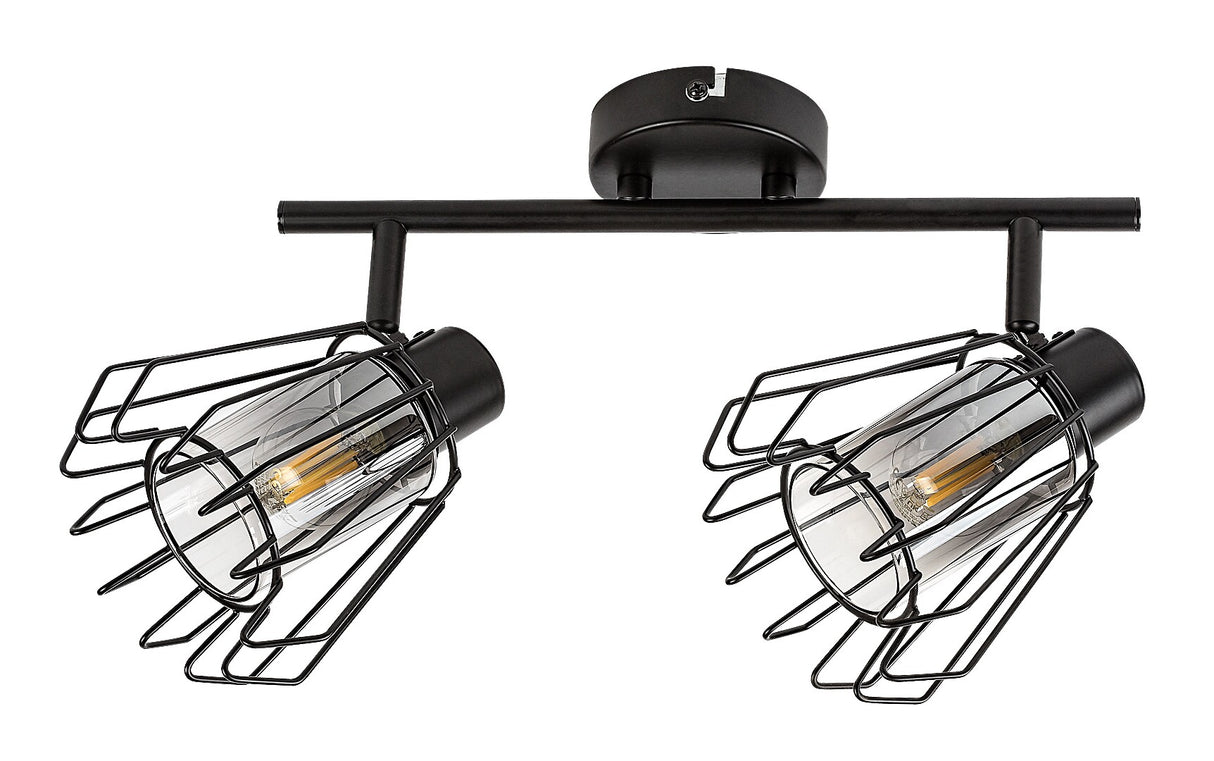 Plafoniera Emerencia, negru, 2xE14, IP20, Rabalux, 73068