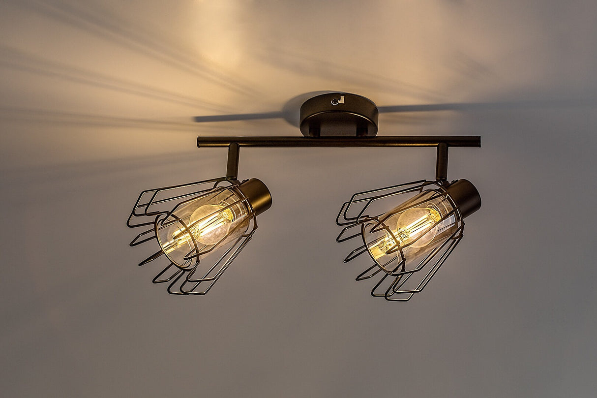 Plafoniera Emerencia, negru, 2xE14, IP20, Rabalux, 73068