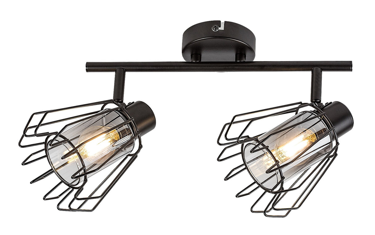 Plafoniera Emerencia, negru, 2xE14, IP20, Rabalux, 73068